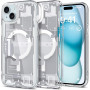 Spigen Ultra Hybrid Mag case with MagSafe for Apple iPhone 15 Plus / 14 Plus, Zero One, White