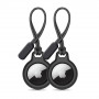 Tech-Protect Rough Chain Keychain Case for Apple AirTag, Black (2 pcs)
