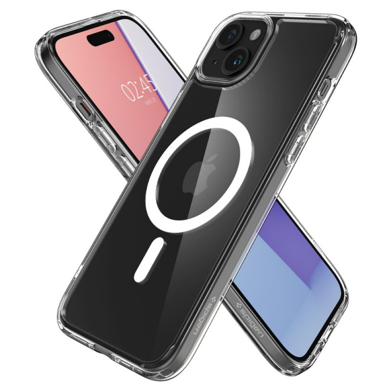 Spigen Ultra Hybrid Mag case with MagSafe for Apple iPhone 15, White