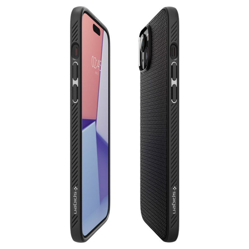 Spigen Liquid Air case for Apple iPhone 15 Plus / 14 Plus, Matte Black
