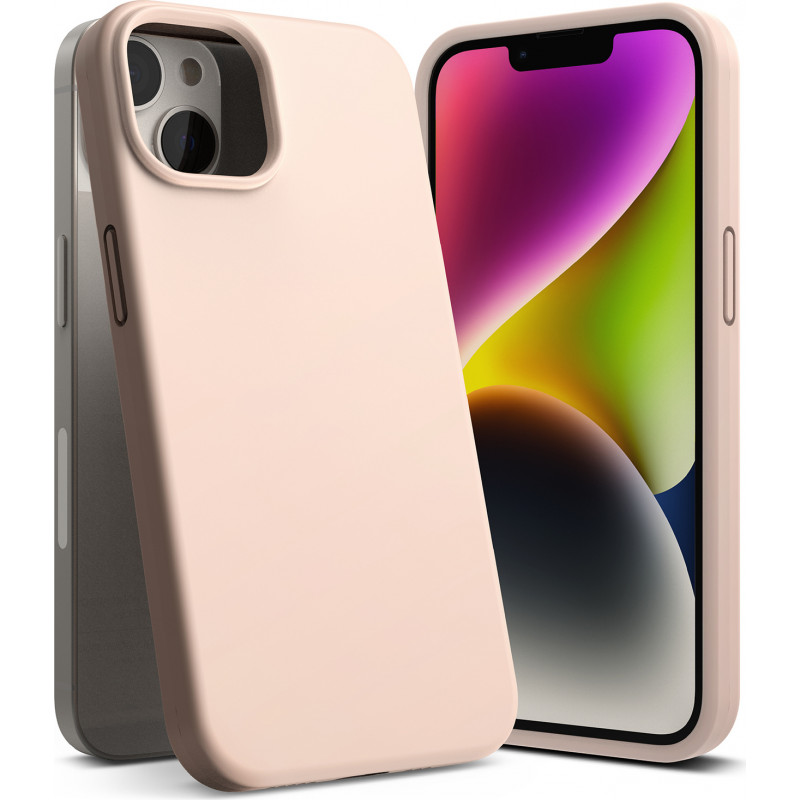 Ringke Silicone Case for Apple iPhone 14 Plus / 15 Plus, Pink Sand