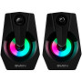 SVEN 370 USB Powered Computer Speakers, Black, 2.0, 6 W, RGB Light