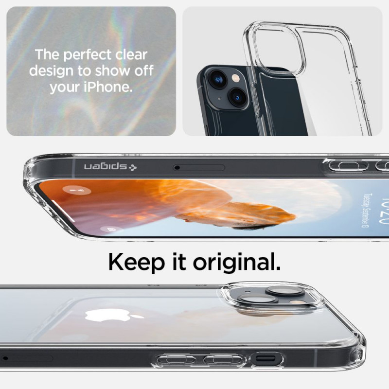Spigen Ultra Hybrid (ACS05040) Case for Apple iPhone 14, Crystal Clear