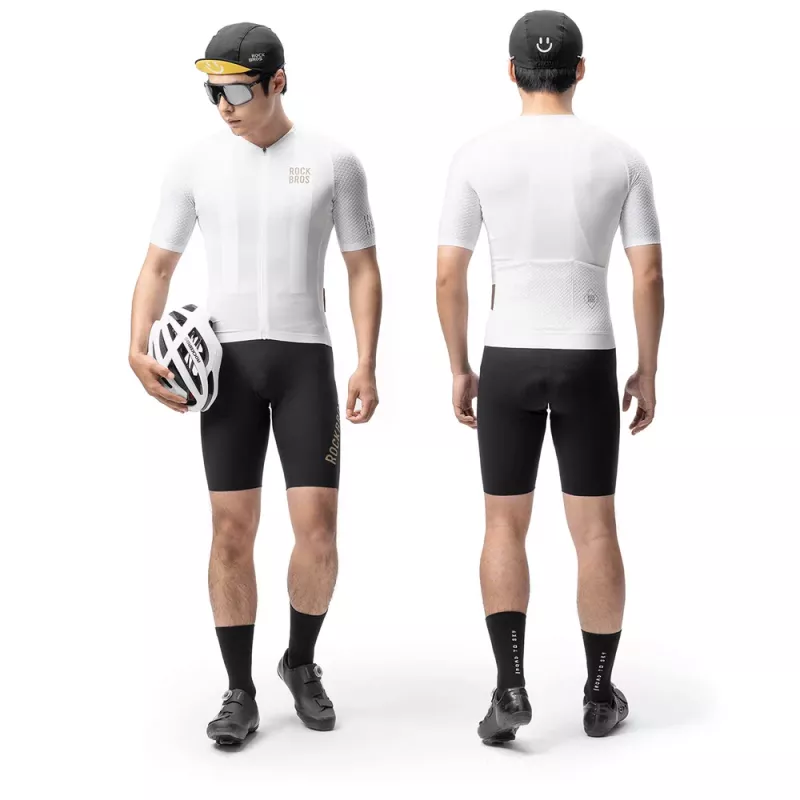 Rockbros YDDX011 Diamond short sleeve cycling jersey, size S, white