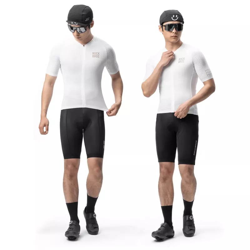 Rockbros YDDX011 Diamond short sleeve cycling jersey, size S, white