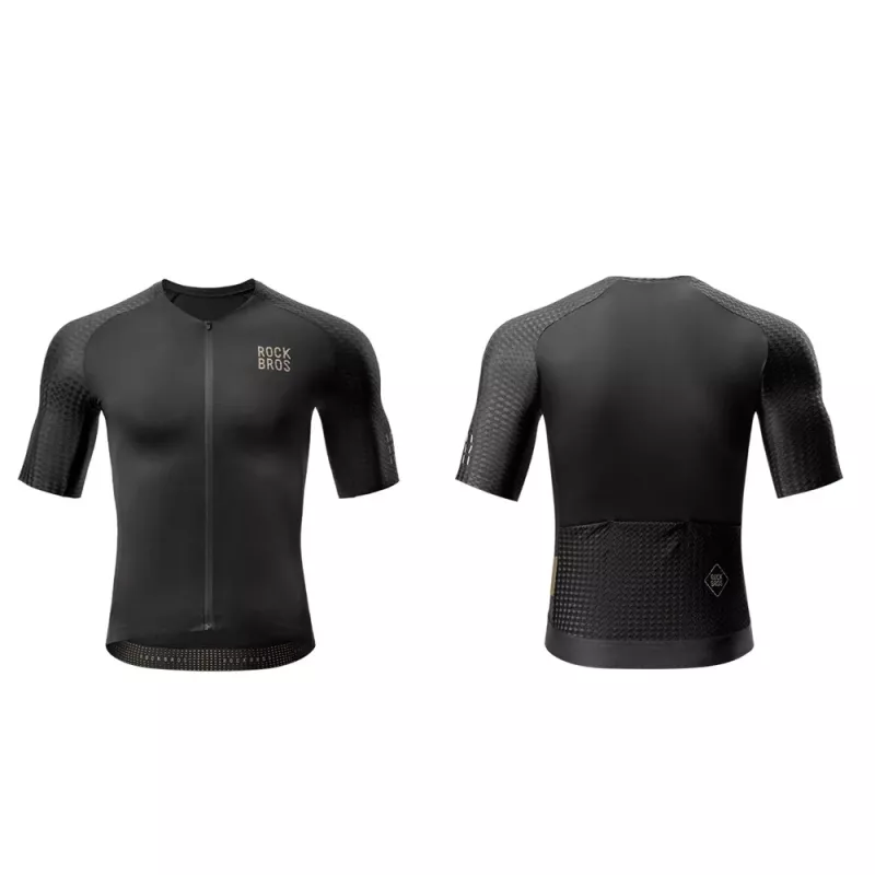 Rockbros YDDX011 Diamond short sleeve cycling jersey, size XL, black