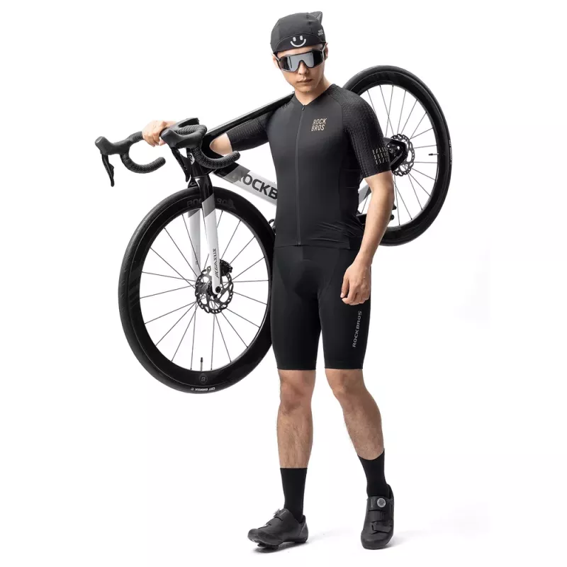 Rockbros YDDX011 Diamond short sleeve cycling jersey, size XL, black