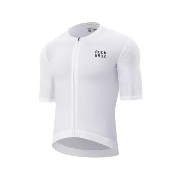 Rockbros 15200025 short sleeve cycling jersey, size XL, white
