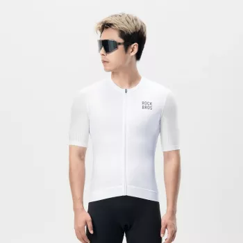 Rockbros 15200025 short sleeve cycling jersey, size XL, white