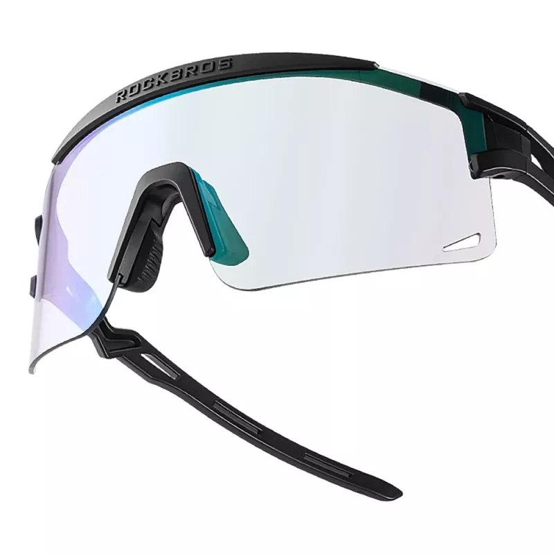 Rockbros photochromic cycling glasses with UV protection and corrective insert, black