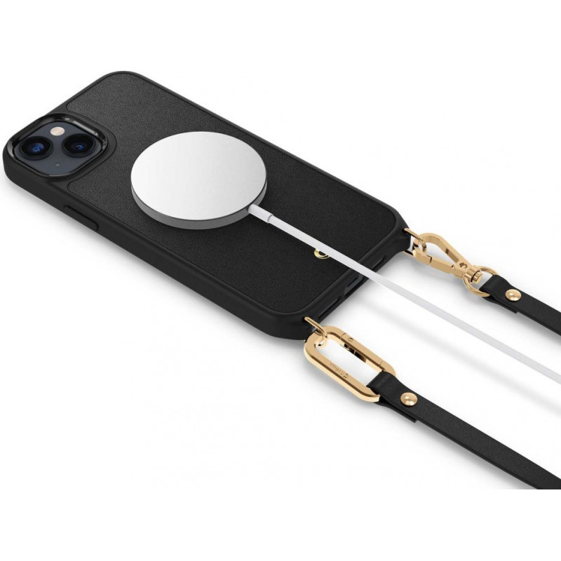 Spigen Cyrill Classic Charm Mag (ACS04948) MagSafe Case with Strap for Apple iPhone 14 Plus / 15 Plus, Black