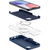Spigen Silicone Fit Mag (ACS04921) MagSafe Case for Apple iPhone 14 Plus / 15 Plus, Navy Blue