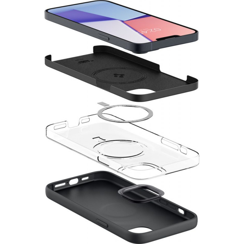 Spigen Silicone Fit Mag (ACS04920) MagSafe Case for Apple iPhone 14 Plus / 15 Plus, Black