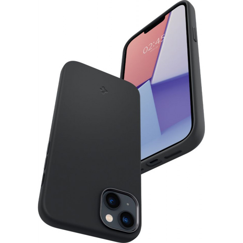 Spigen Silicone Fit Mag (ACS04920) MagSafe Case for Apple iPhone 14 Plus / 15 Plus, Black