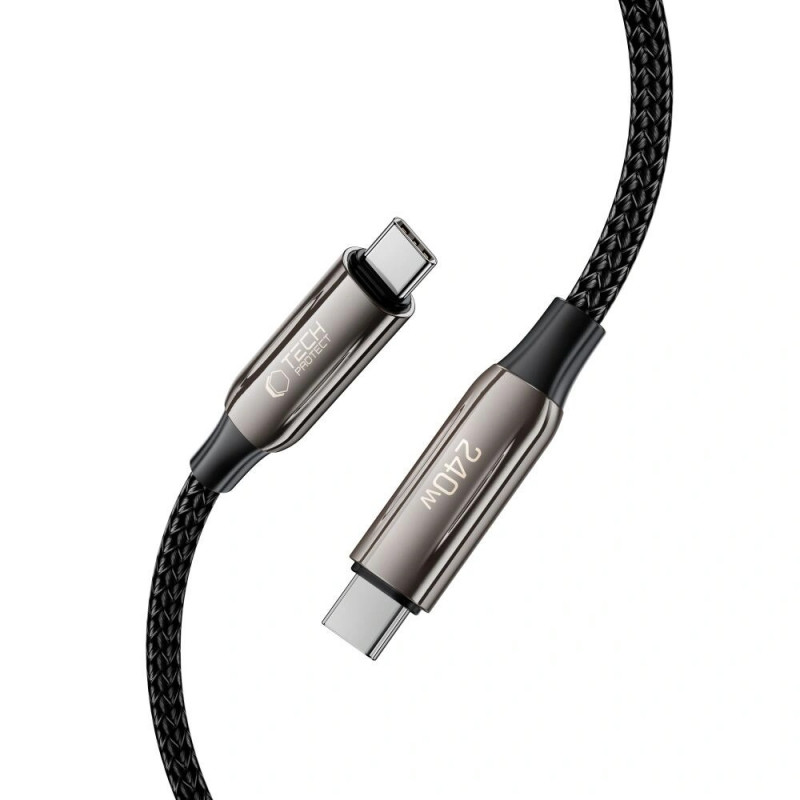 Tech-Protect UB10T Ultraboost USB-C / USB-C Cable PD240W/QC4.0, 100 cm, Black