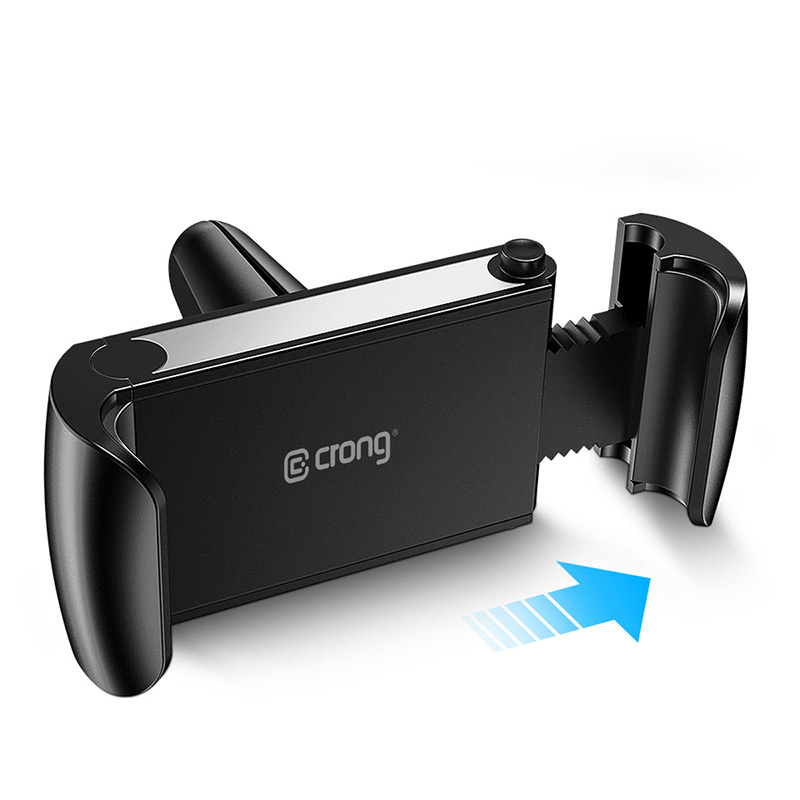 Crong Universal Smart Car Holder for 4 - 6.5 inch phones, black