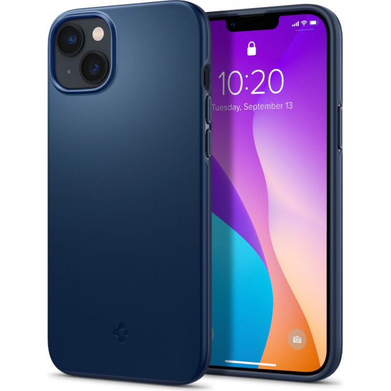 Spigen Thin Fit Apple iPhone 14 Plus / 15 Plus Case, Navy Blue