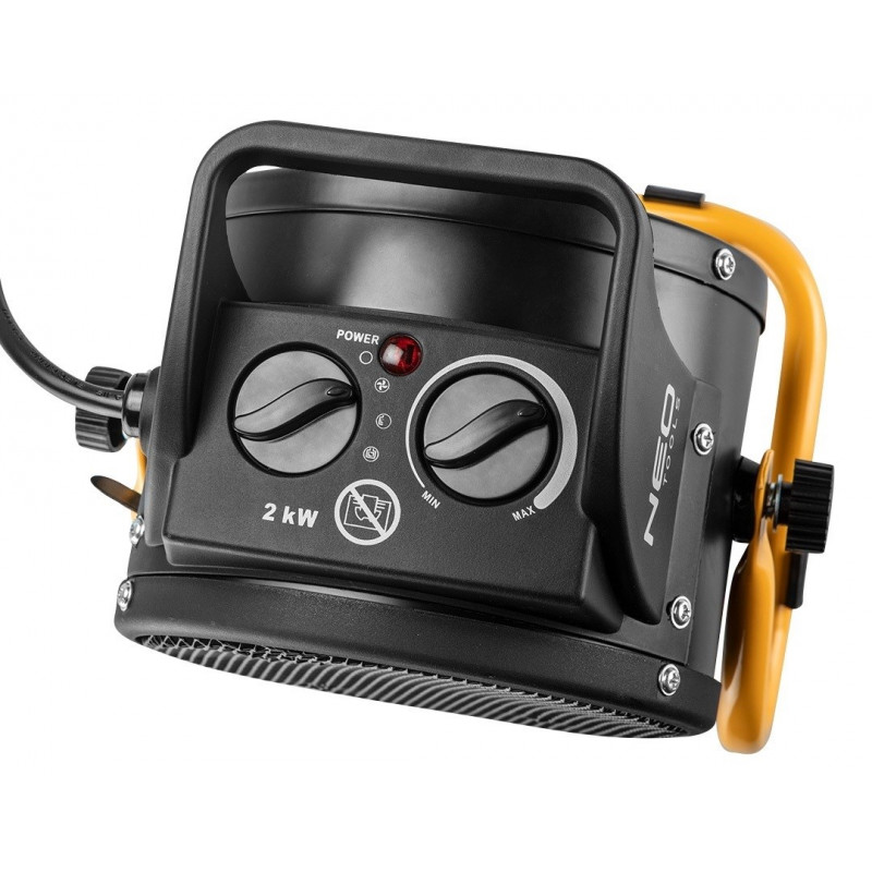 Neo Tools 90-062 electric space heater, Ceramic PTC, 2000 W, black