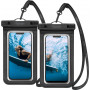 Spigen A601 Aqua Shield Universal Waterproof Case (2 pcs), Black