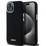 DKNY Apple iPhone 15 hardcase Liquid Silicone Small Metal Logo MagSafe, black
