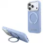 Karl Lagerfeld Ring Stand 360 Saffiano Classic Logo MagSafe Case for Apple iPhone 18 Pro / 17 Pro, Light Blue (KF003175)