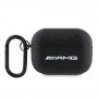Mercedes-AMG AMAP2SLWK Leather Big Logo cover for Apple AirPods Pro 2 (2022/2023), black, white logo