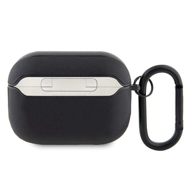 Mercedes-AMG AMAP2SLWK Leather Big Logo cover for Apple AirPods Pro 2 (2022/2023), black, white logo