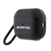 Mercedes-AMG AMAP2SLWK Leather Big Logo cover for Apple AirPods Pro 2 (2022/2023), black, white logo