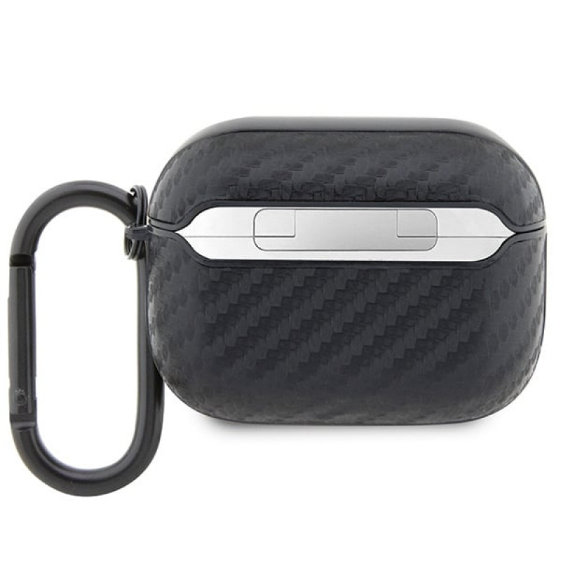 BMW BMAPWMPUCA2 Carbon Double Metal Logo cover for Apple AirPods Pro, black