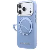 Karl Lagerfeld Ring Stand 360 Saffiano Classic Logo MagSafe Case for Apple iPhone 18 Pro Max / 17 Pro Max, Light Blue (KF003176)