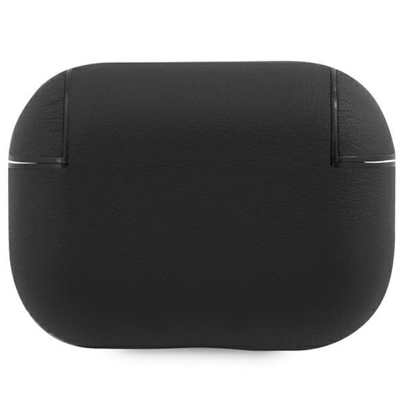 BMW BMAP2SSLBK Signature cover for Apple AirPods Pro 2 (2022/2023), black, genuine leather, silver logo