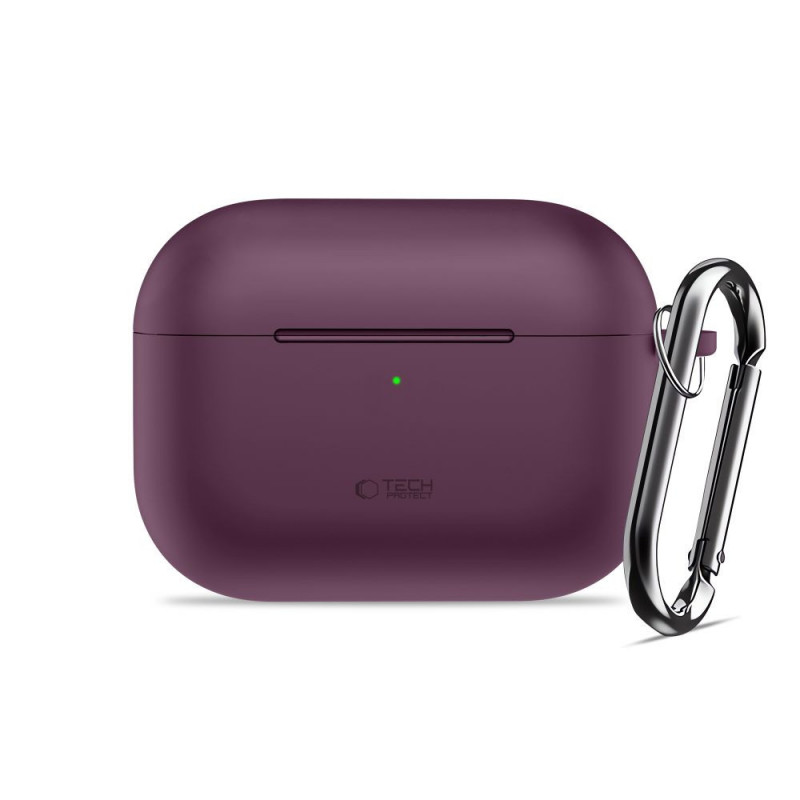Tech-Protect Silicone Hook THP6103 Apple AirPods Pro 3 Charging Case Cover, Burgundy