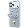 Karl Lagerfeld with Ring Stand 360 Karl Head Pin MagSafe Case for Apple iPhone 18 Pro / 17 Pro, Grey (KF003235)