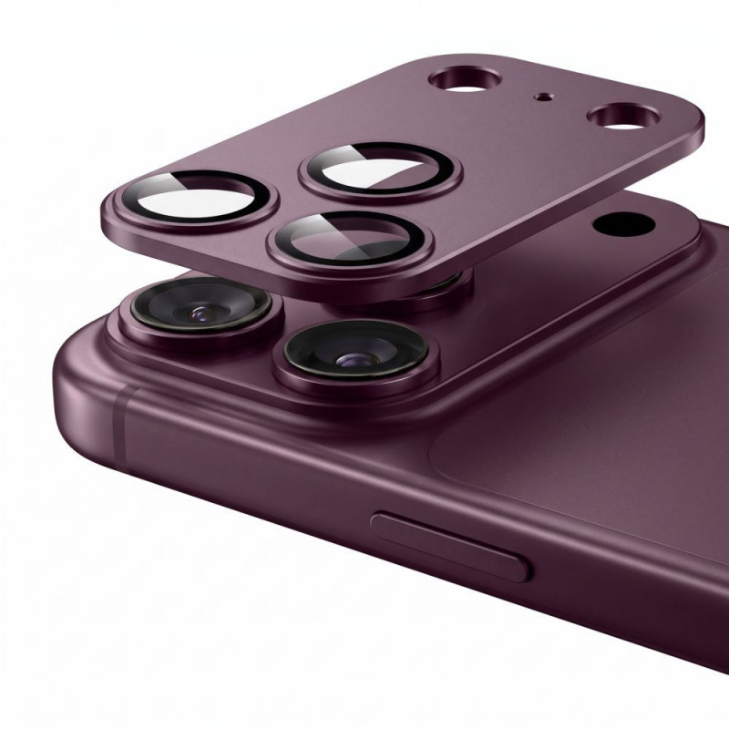 Tech-Protect Camfull Fit+ Apple iPhone 18 Pro Max Camera Lens Protector, Burgundy