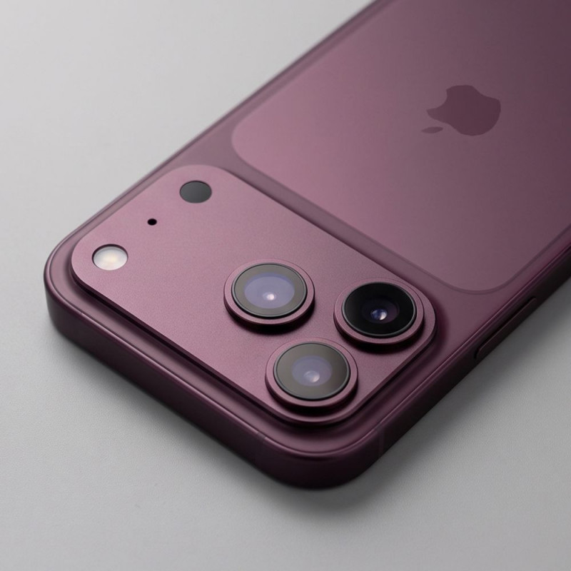 Tech-Protect Camfull Fit+ Apple iPhone 18 Pro Max Camera Lens Protector, Burgundy