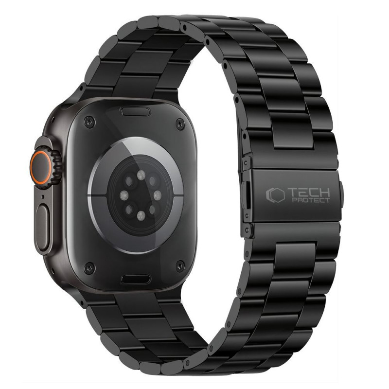 Tech-Protect Stainless THP6099 Apple Watch 8 / 9 / 10 / 11 / 12 / SE / Ultra 44/45/46/49 mm Stainless Steel Bracelet, Black