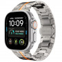 Tech-Protect Stainless THP6100 Apple Watch 8 / 9 / 10 / 11 / 12 / SE / Ultra 44/45/46/49 mm Stainless Steel Bracelet, Titanium/Orange