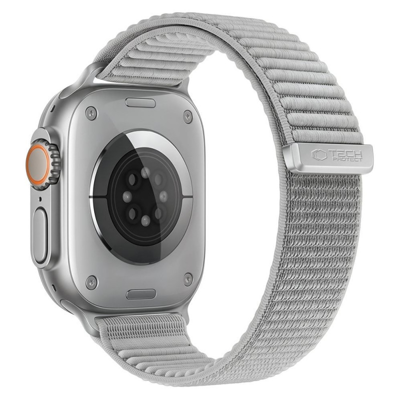 Tech-Protect Nylonloop Apple Watch 8 / 9 / 10 / 11 / 12 / SE / Ultra 44/45/46/49 mm Watch Strap, Light Grey
