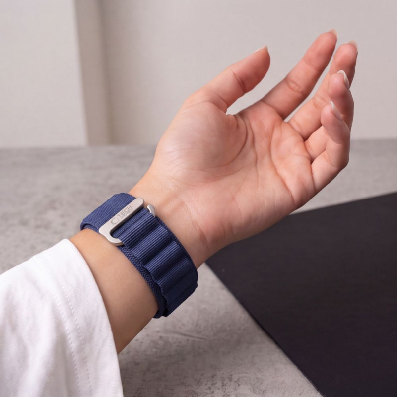 Tech-Protect Nylon Pro Apple Watch 8 / 9 / 10 / 11 / 12 / SE / Ultra 44/45/46/49 mm Watch Strap, Navy Blue