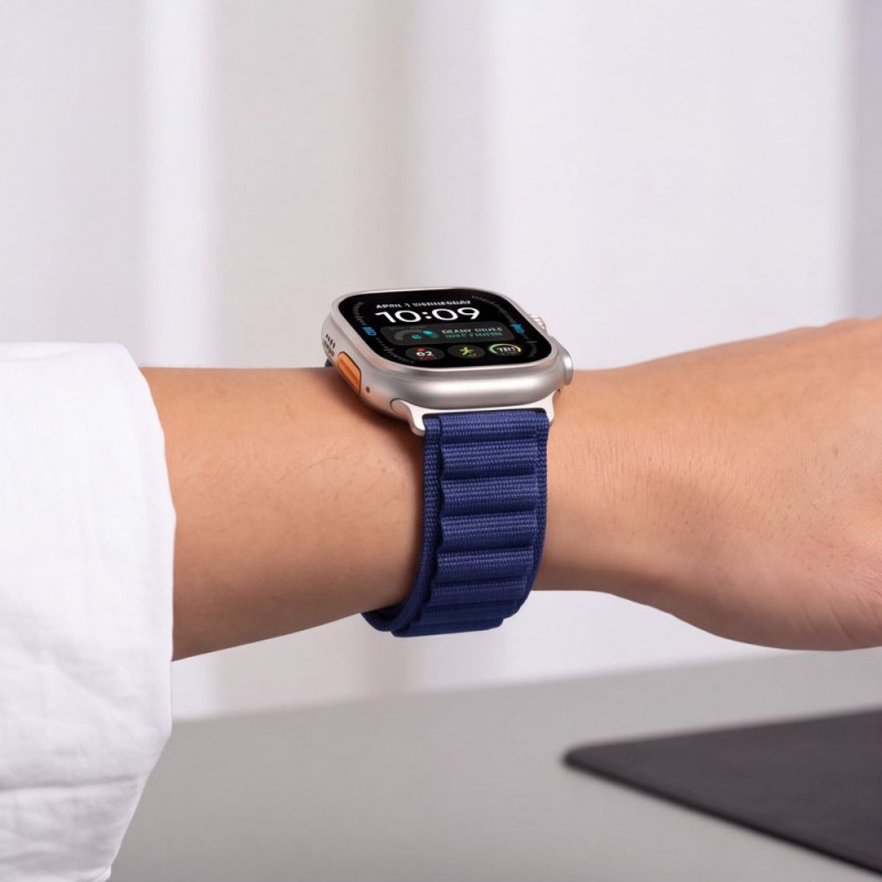 Tech-Protect Nylon Pro Apple Watch 8 / 9 / 10 / 11 / 12 / SE / Ultra 44/45/46/49 mm Watch Strap, Navy Blue