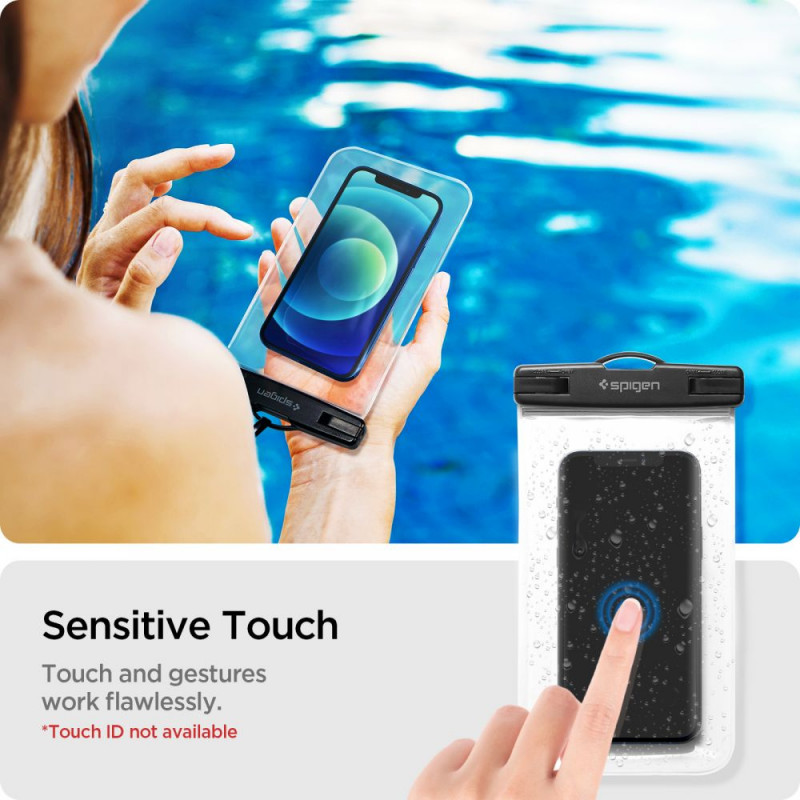 Spigen A601 Universal Waterproof Case (2 pcs), Crystal Clear