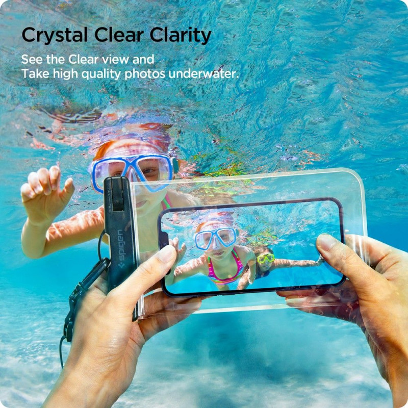 Spigen A601 Universal Waterproof Case (2 pcs), Crystal Clear