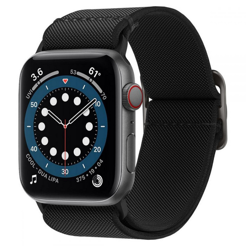 Spigen Fit Lite Band for Apple Watch 4/5/6/7/SE/8/9/Ultra 44/45/49 mm, Black