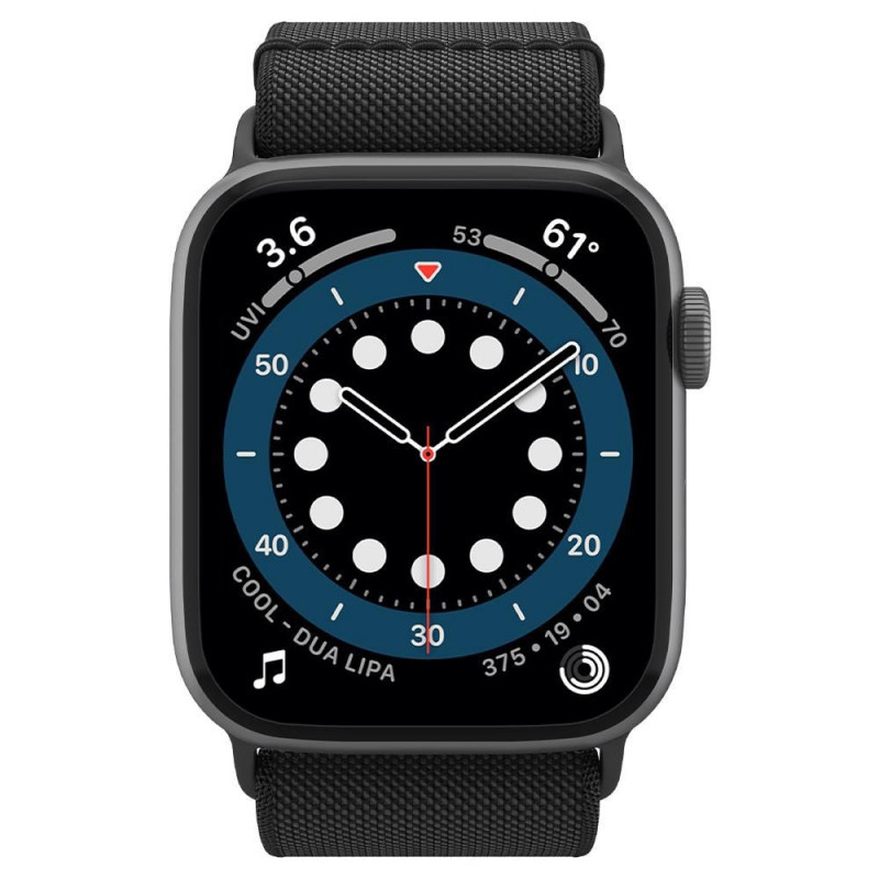 Spigen Fit Lite Band for Apple Watch 4/5/6/7/SE/8/9/Ultra 44/45/49 mm, Black