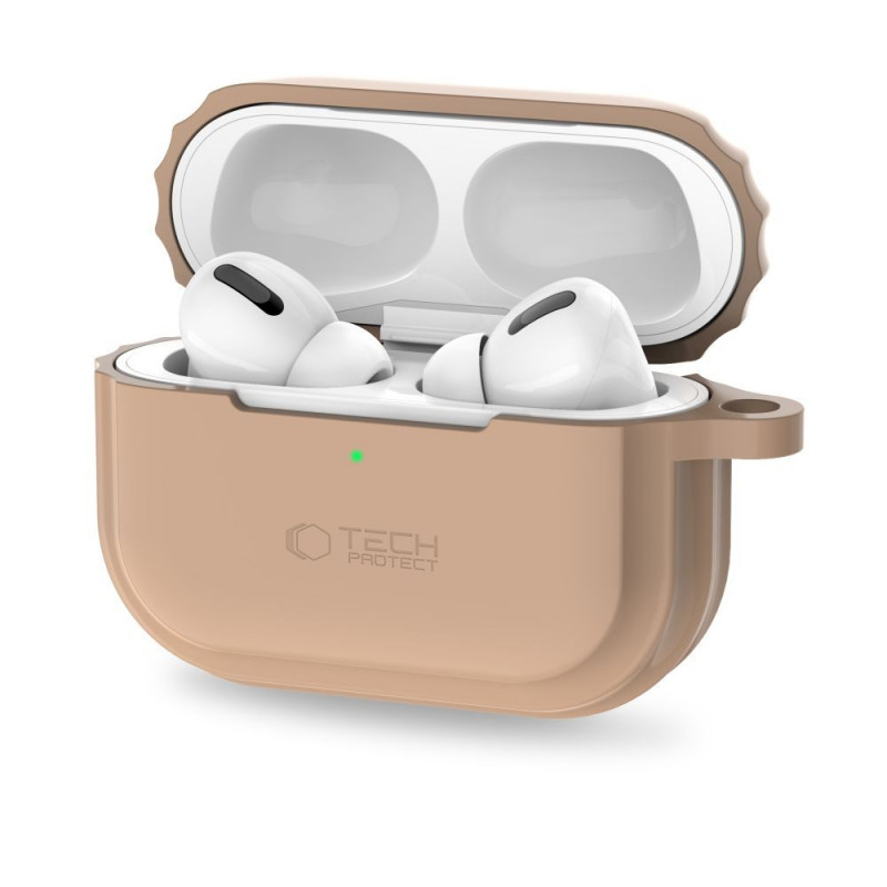 Tech-Protect Silicone Rope Case for Apple AirPods Pro 1 / 2, Cafe Latte