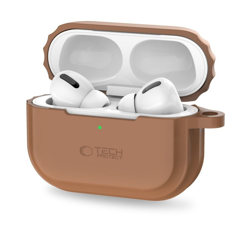 Tech-Protect Silicone Rope Case for Apple AirPods Pro 1 / 2, Chocolate Brown