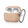 Tech-Protect Silicone Hook Case for Apple AirPods Pro 1 / 2, Cafe Latte