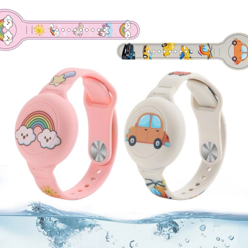 Tech-Protect Smooth Band for Kids Wristband for Apple AirTag 1 / 2, Colorful (2 pcs)