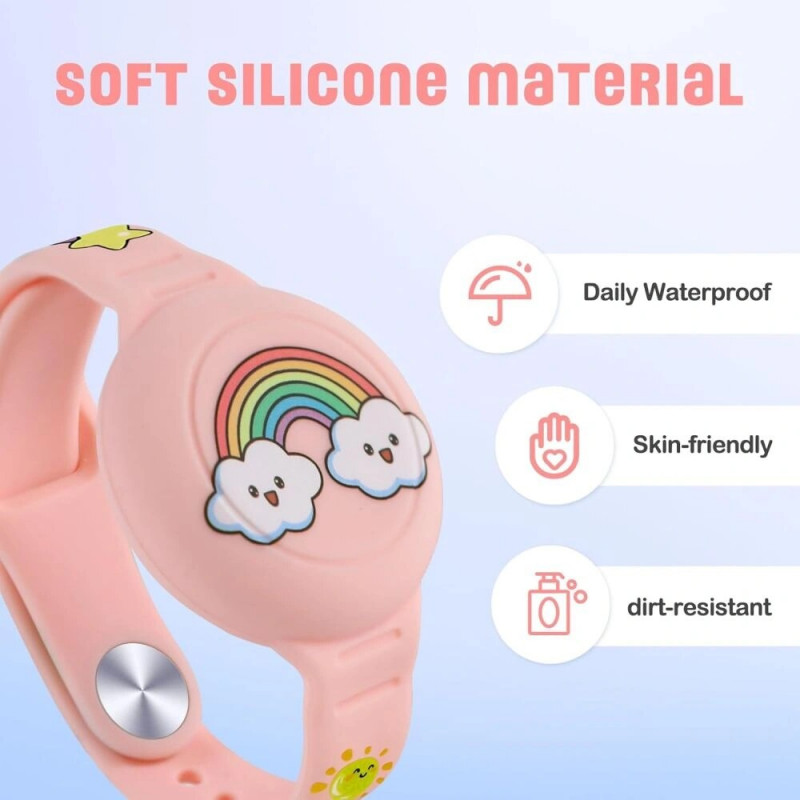 Tech-Protect Smooth Band for Kids Wristband for Apple AirTag 1 / 2, Colorful (2 pcs)