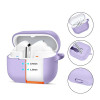 Tech-Protect Silicone Hook Case for Samsung Galaxy Buds 3 / 3 FE / 3 Pro, Lavender